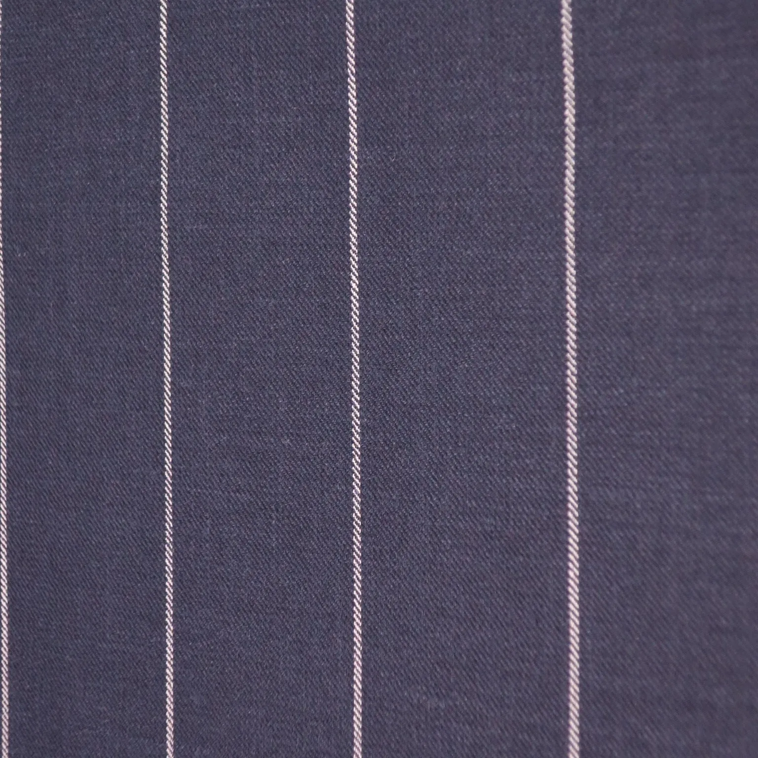 2 YDS Blue and White Chalk Striped Loro Piana Wool Silk and Linen Fabric