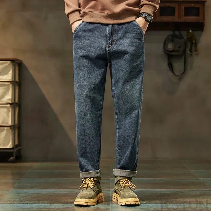 2024 Autumn Mens Baggy Pants Loose Fit Jeans Men Denim Harem Pants Casaul Men's Trousers Streetwear Mens Clothing Oversized Kpop