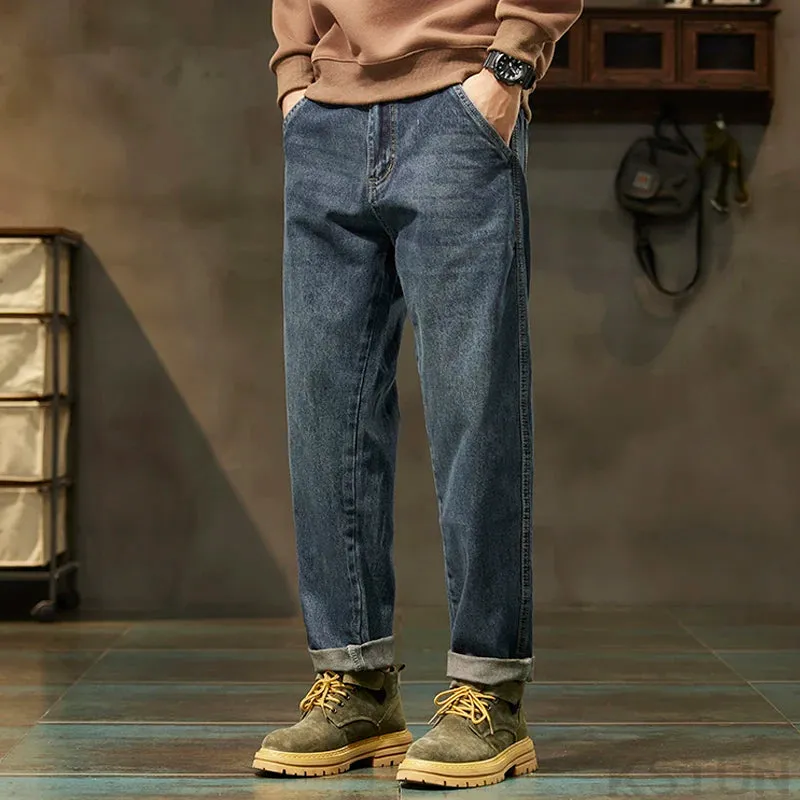 2024 Autumn Mens Baggy Pants Loose Fit Jeans Men Denim Harem Pants Casaul Men's Trousers Streetwear Mens Clothing Oversized Kpop