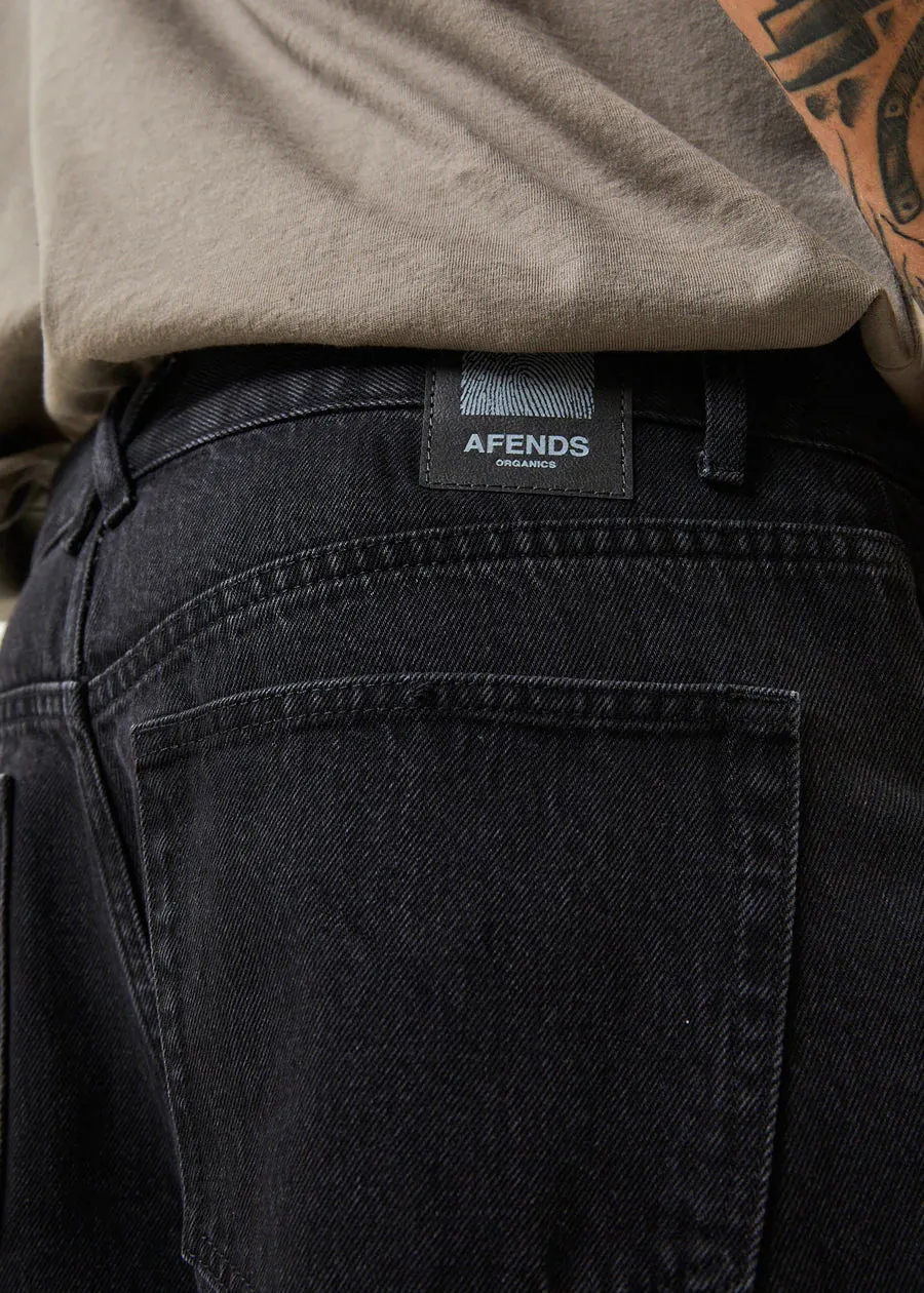 Afends Pablo Organic Denim Baggy Jeans - Washed Black
