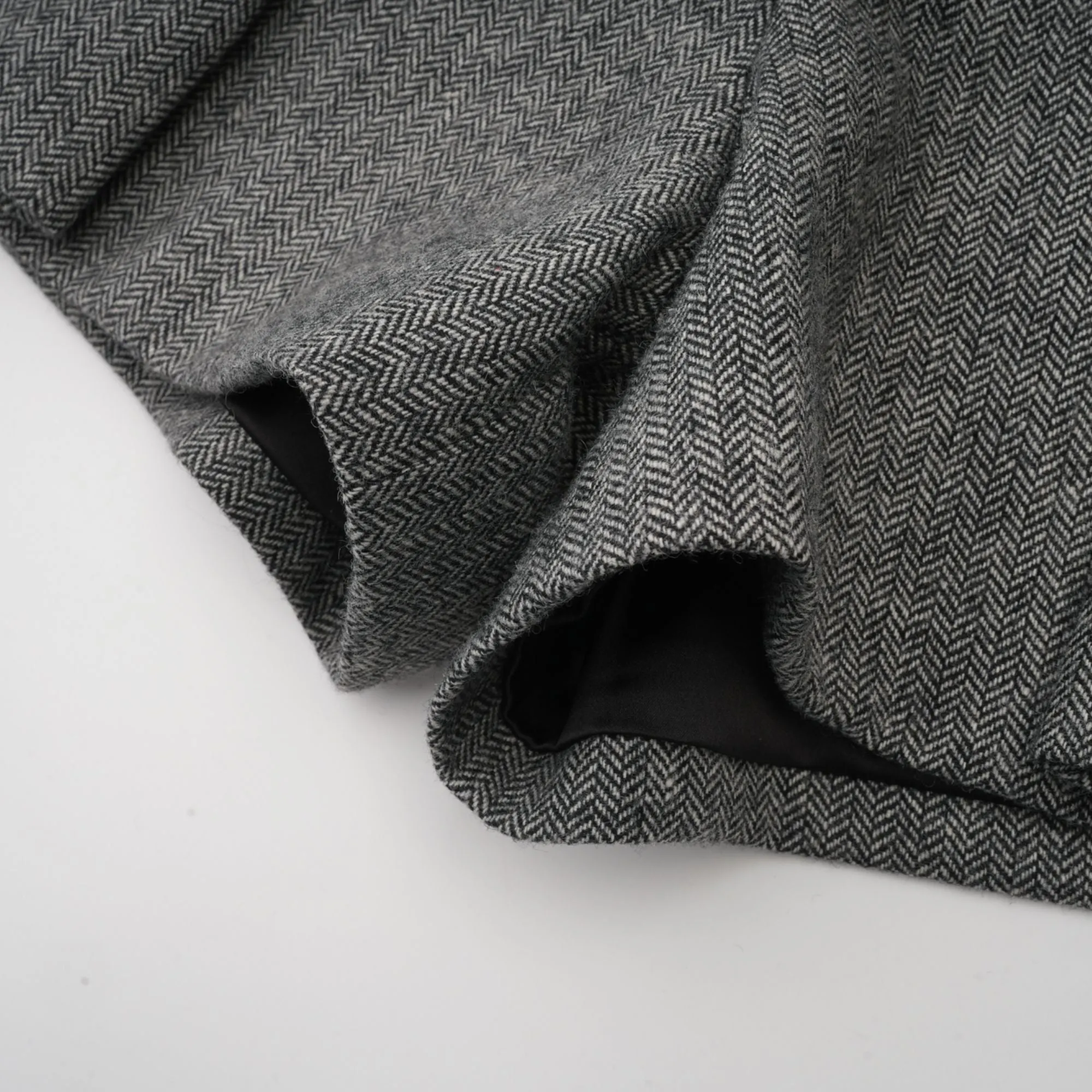 Agathe grey herringbone top & shorts matching set