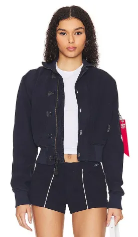 ALPHA INDUSTRIES Us Navy Cropped Jacket in Navy