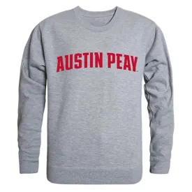 APSU Austin Peay State University Game Day Crewneck Pullover Sweatshirt Sweater Heather Grey