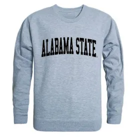 ASU Alabama State University Game Day Crewneck Pullover Sweatshirt Sweater Heather Grey