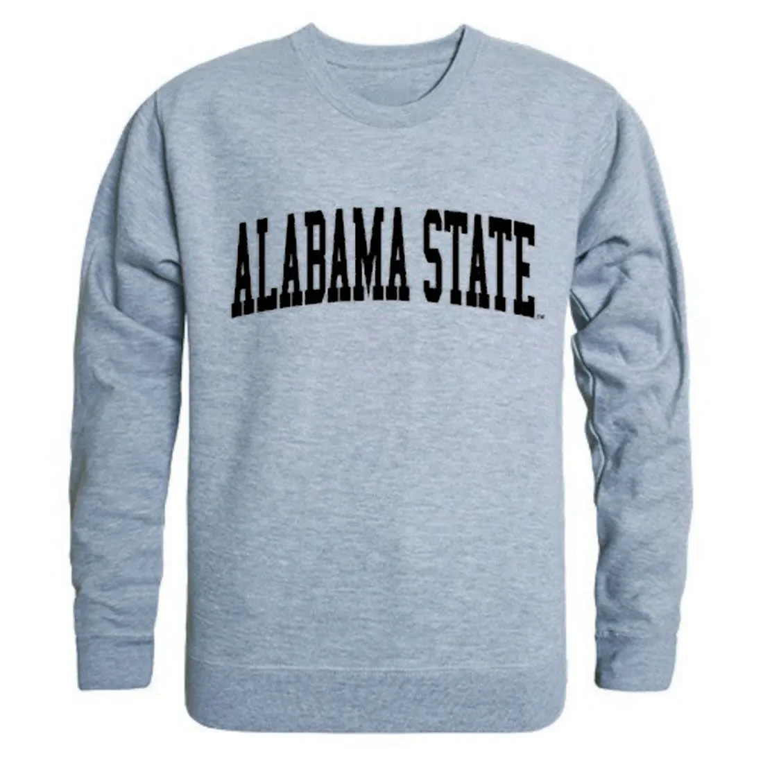ASU Alabama State University Game Day Crewneck Pullover Sweatshirt Sweater Heather Grey