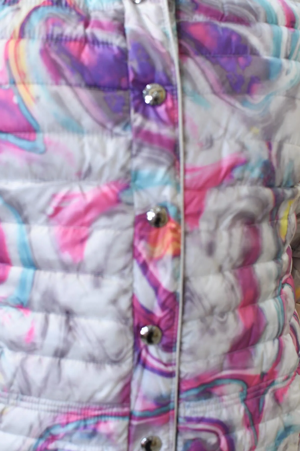 Barbara Lebek Off-White & Multicolour Reversible Padded Coat -70470052 120