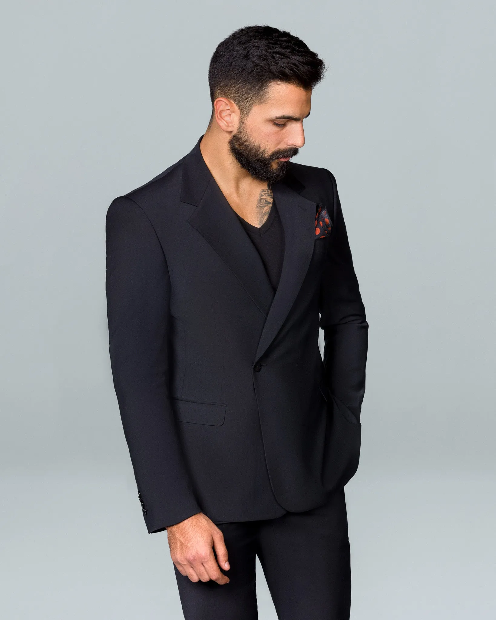 Black One-Button Suit Online UAE