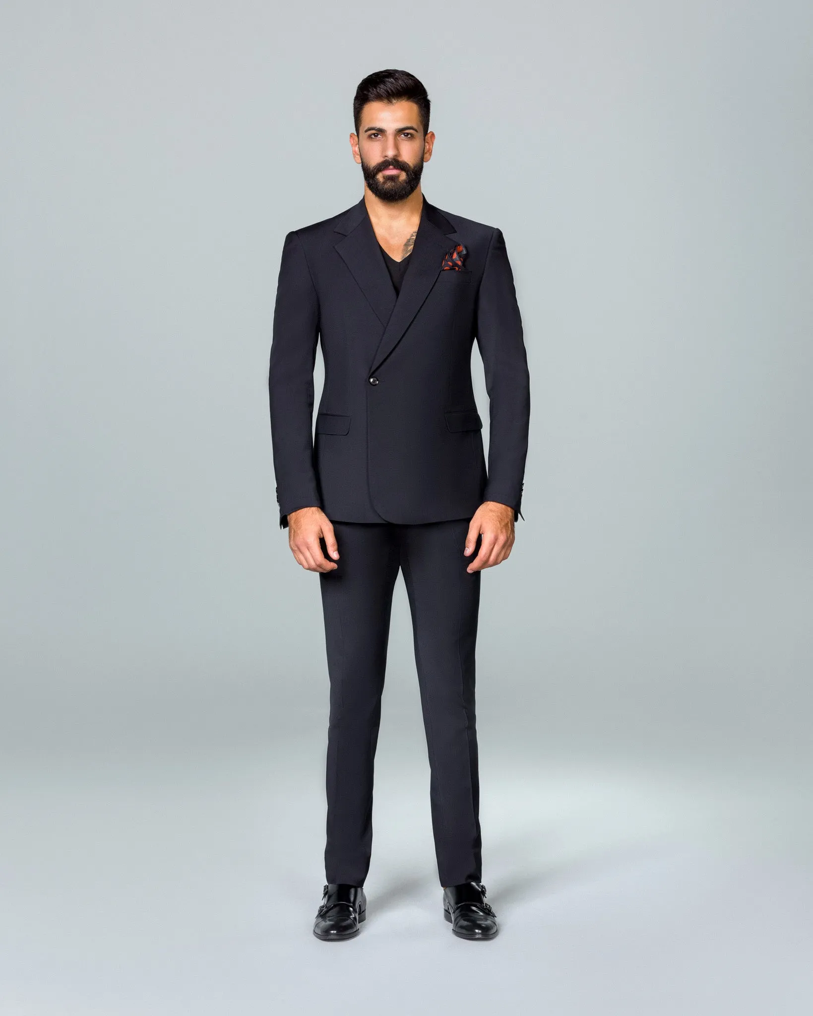 Black One-Button Suit Online UAE