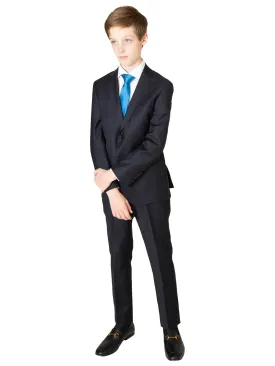 Boy's Centrion Wool Blazer - Navy