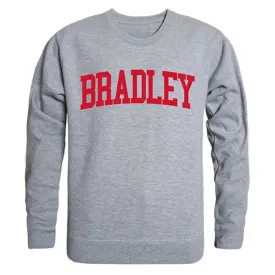 Bradley University Game Day Crewneck Pullover Sweatshirt Sweater Heather Grey