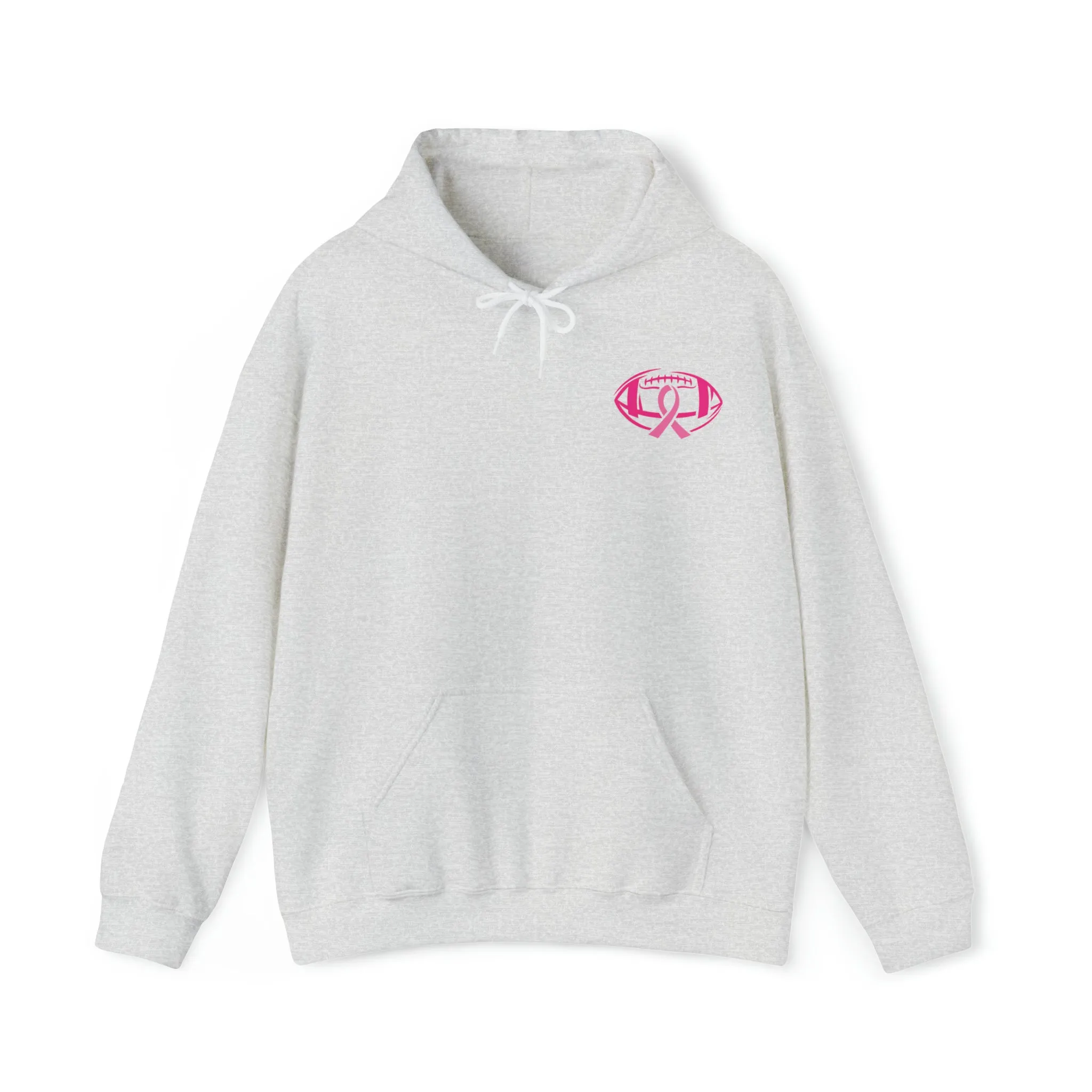 Breast Cancer Pink Football Hooded Sweatshirt