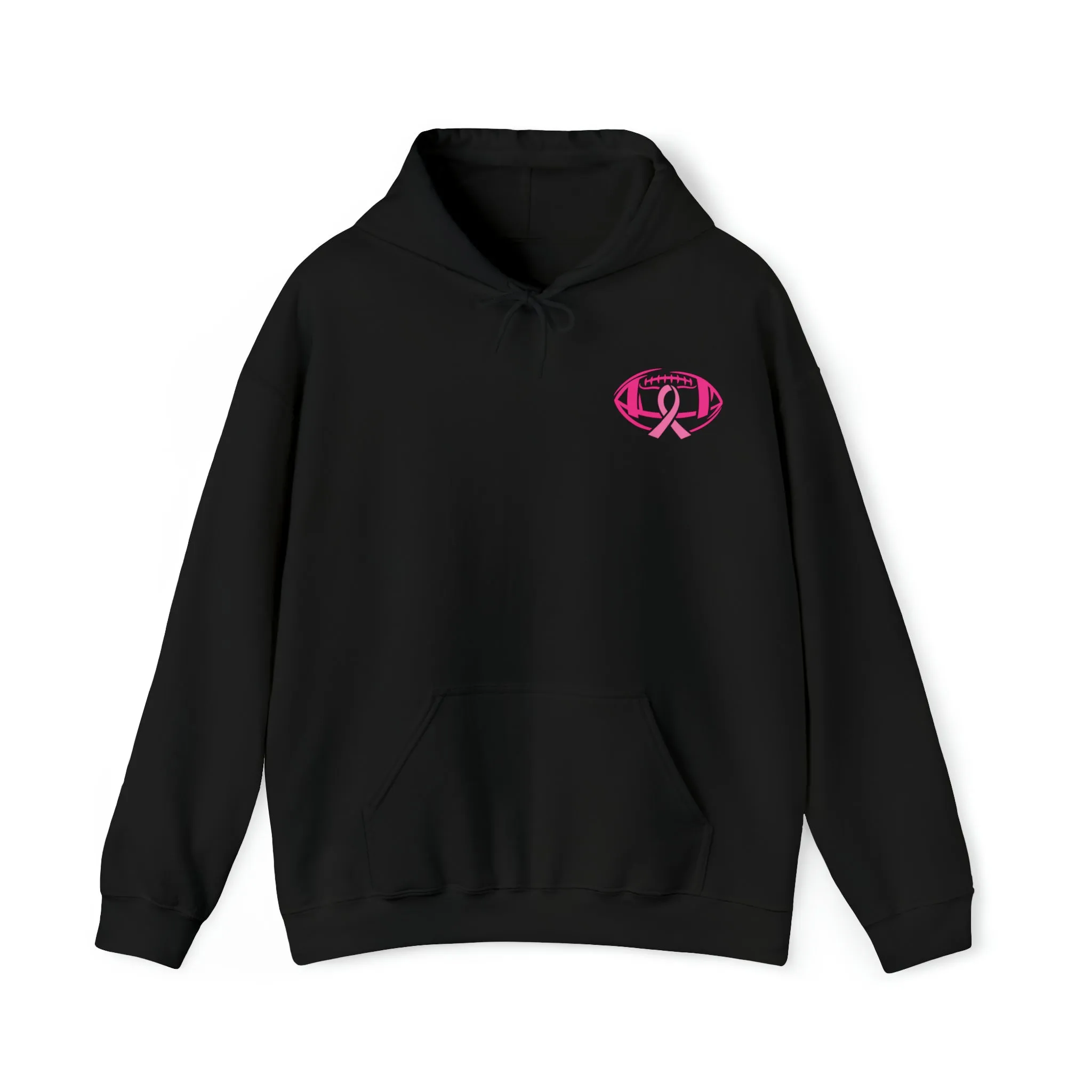 Breast Cancer Pink Football Hooded Sweatshirt