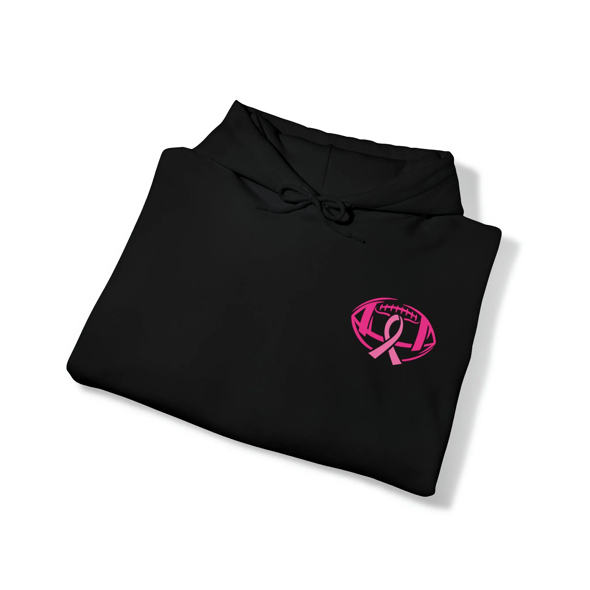 Breast Cancer Pink Football Hooded Sweatshirt