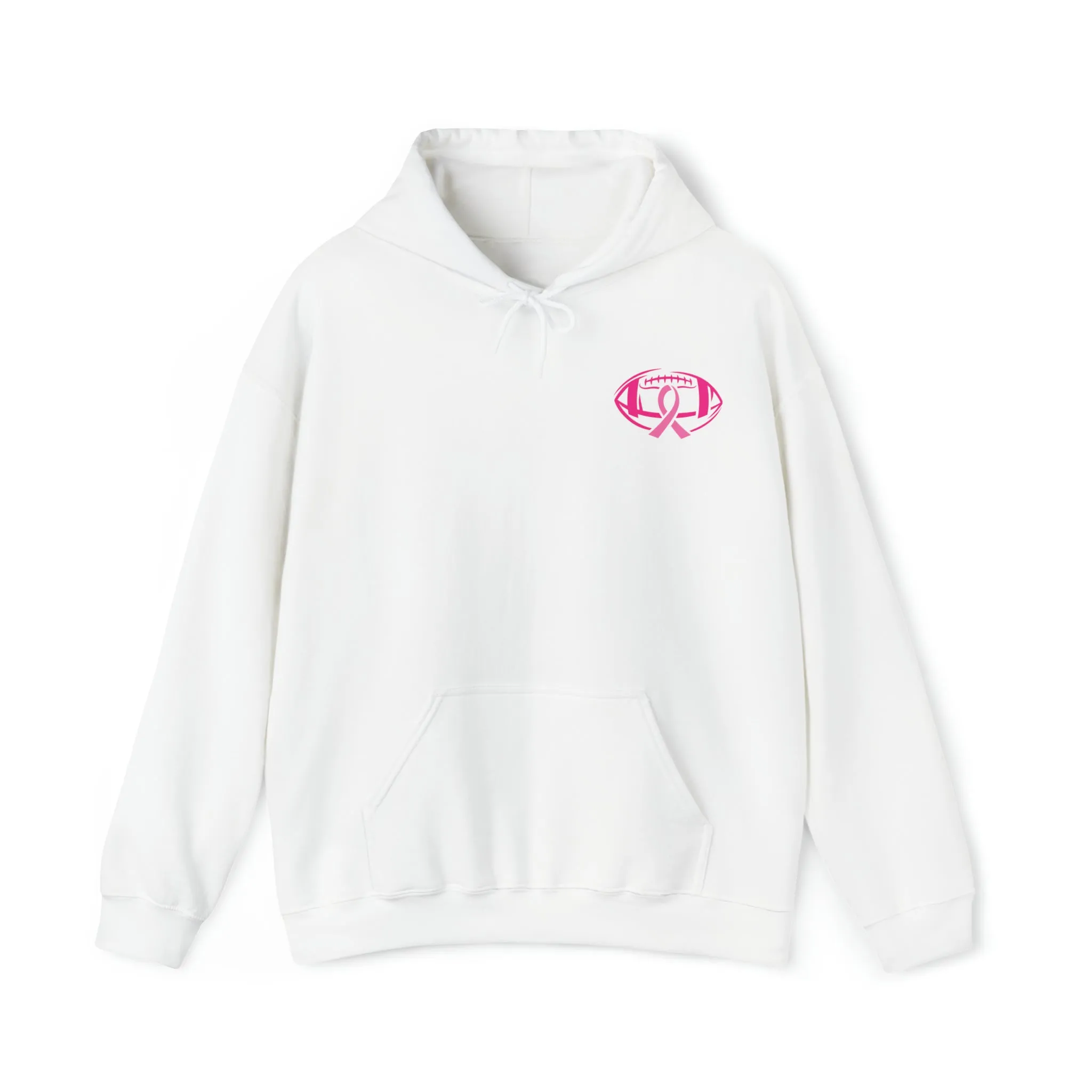 Breast Cancer Pink Football Hooded Sweatshirt