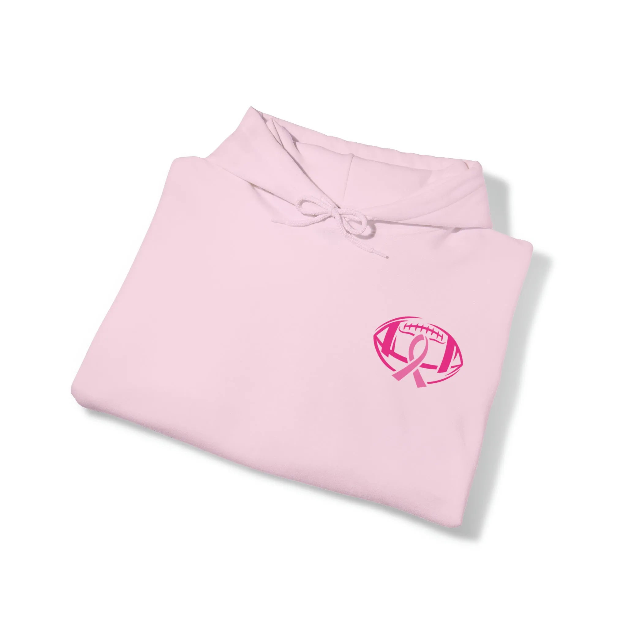 Breast Cancer Pink Football Hooded Sweatshirt