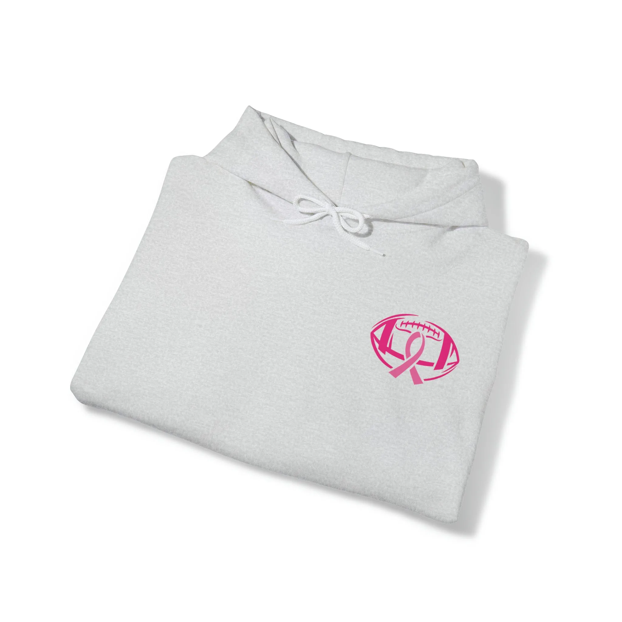 Breast Cancer Pink Football Hooded Sweatshirt