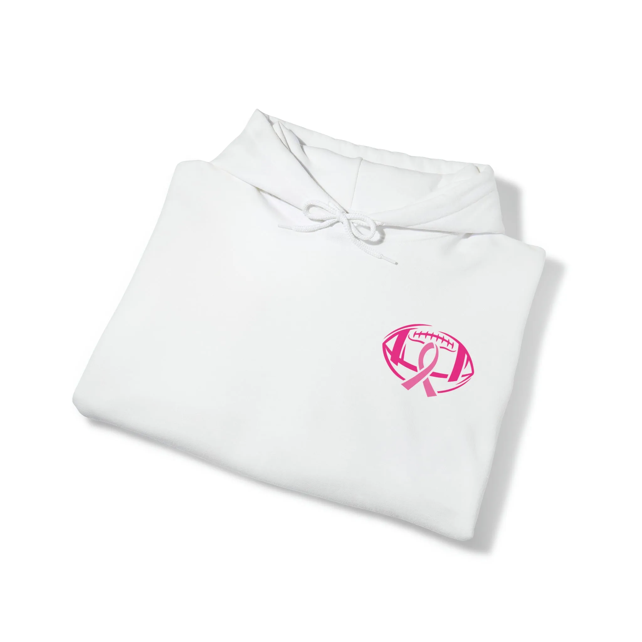 Breast Cancer Pink Football Hooded Sweatshirt
