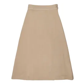 Camel Wool Button Skirt