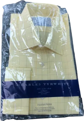 Charles Tyrwhitt Yellow Button Down Collar Brushed Flannel Shirt UK 34" CHEST