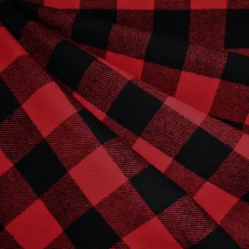 Cozy Cotton Flannel Buffalo Check Plaid Red/Black