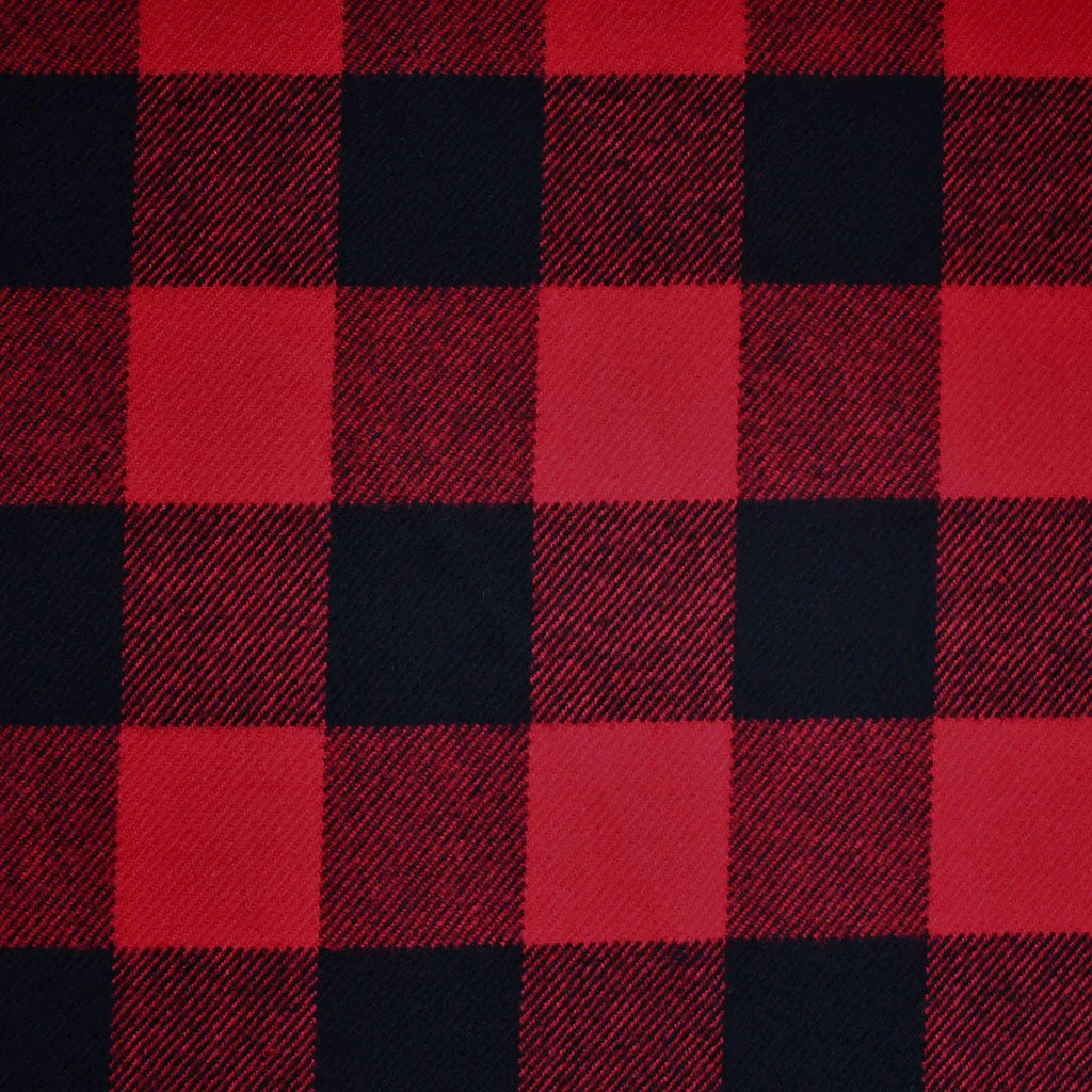 Cozy Cotton Flannel Buffalo Check Plaid Red/Black