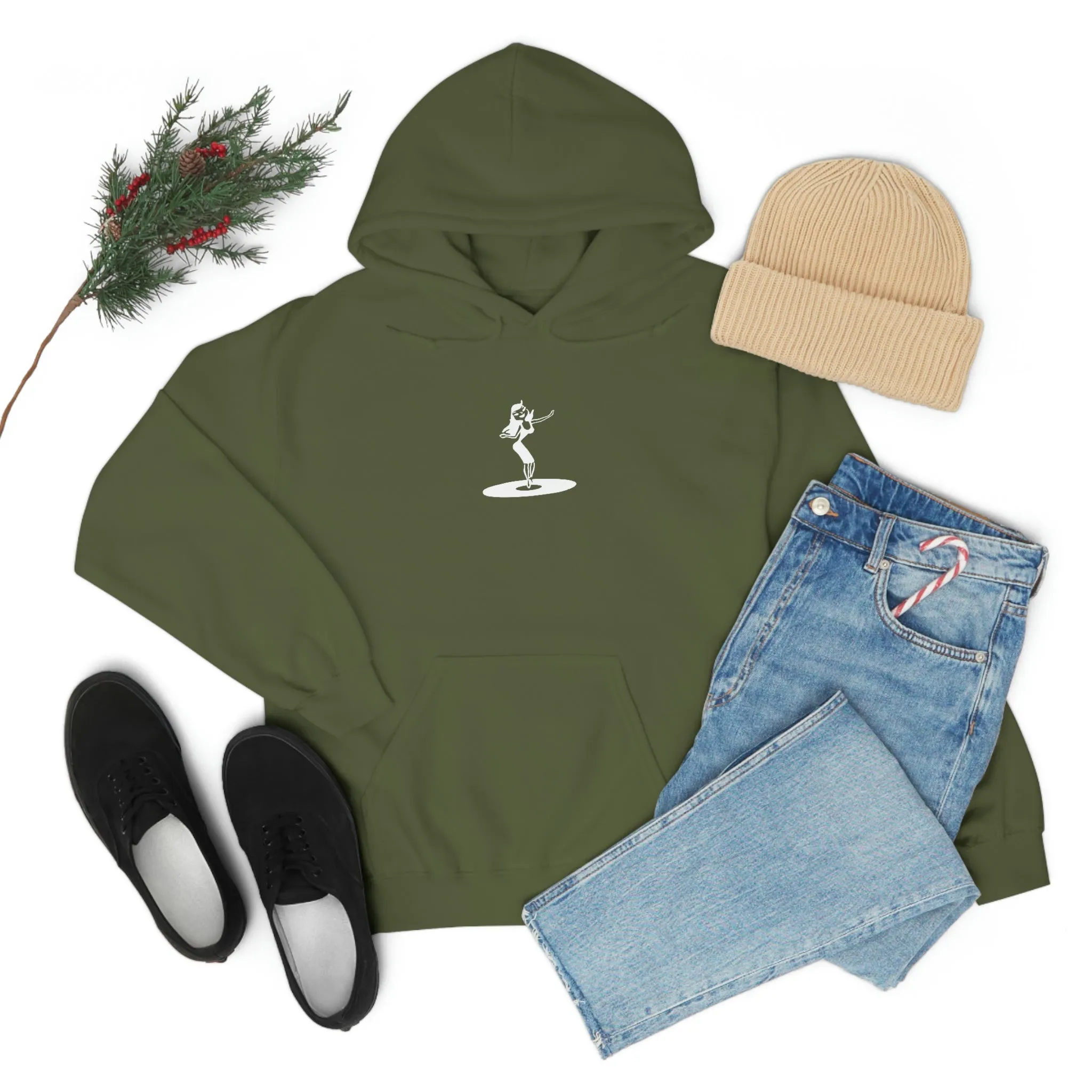 Darla Classic Hoodie - Original logos in white: Unisex Heavy Blend™ Hooded Sweatshirt