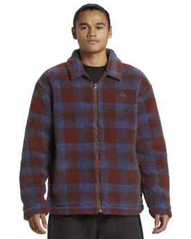 Deck Zip Fleece Jacket in Deck Fleece-Henna
