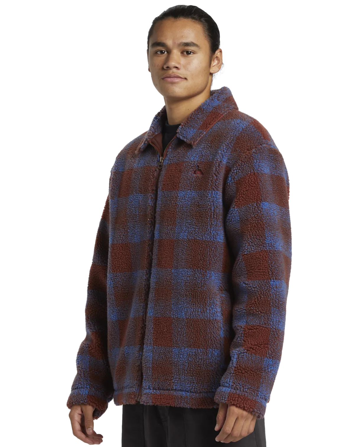Deck Zip Fleece Jacket in Deck Fleece-Henna