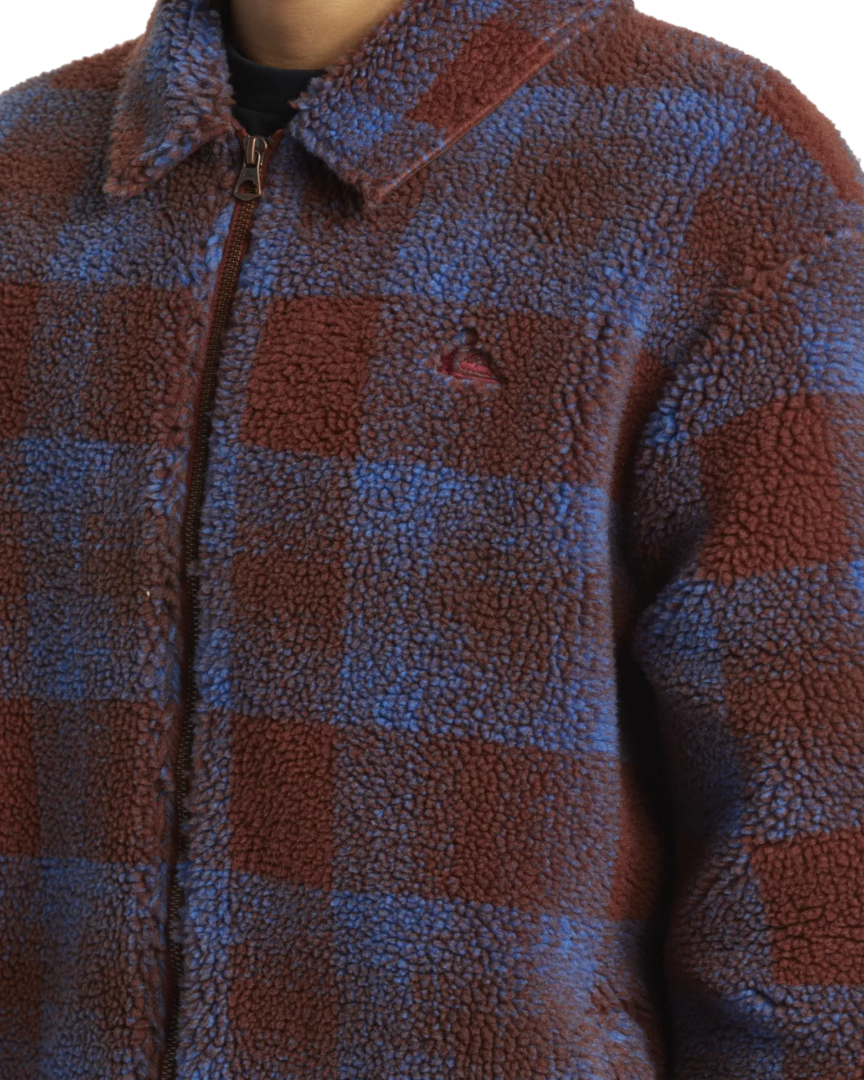 Deck Zip Fleece Jacket in Deck Fleece-Henna