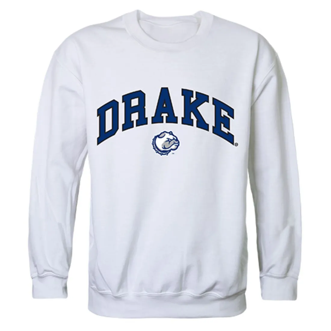 Drake University Campus Crewneck Pullover Sweatshirt Sweater White