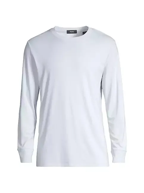 Essential Long Sleeve Tee Ice - Theory Men