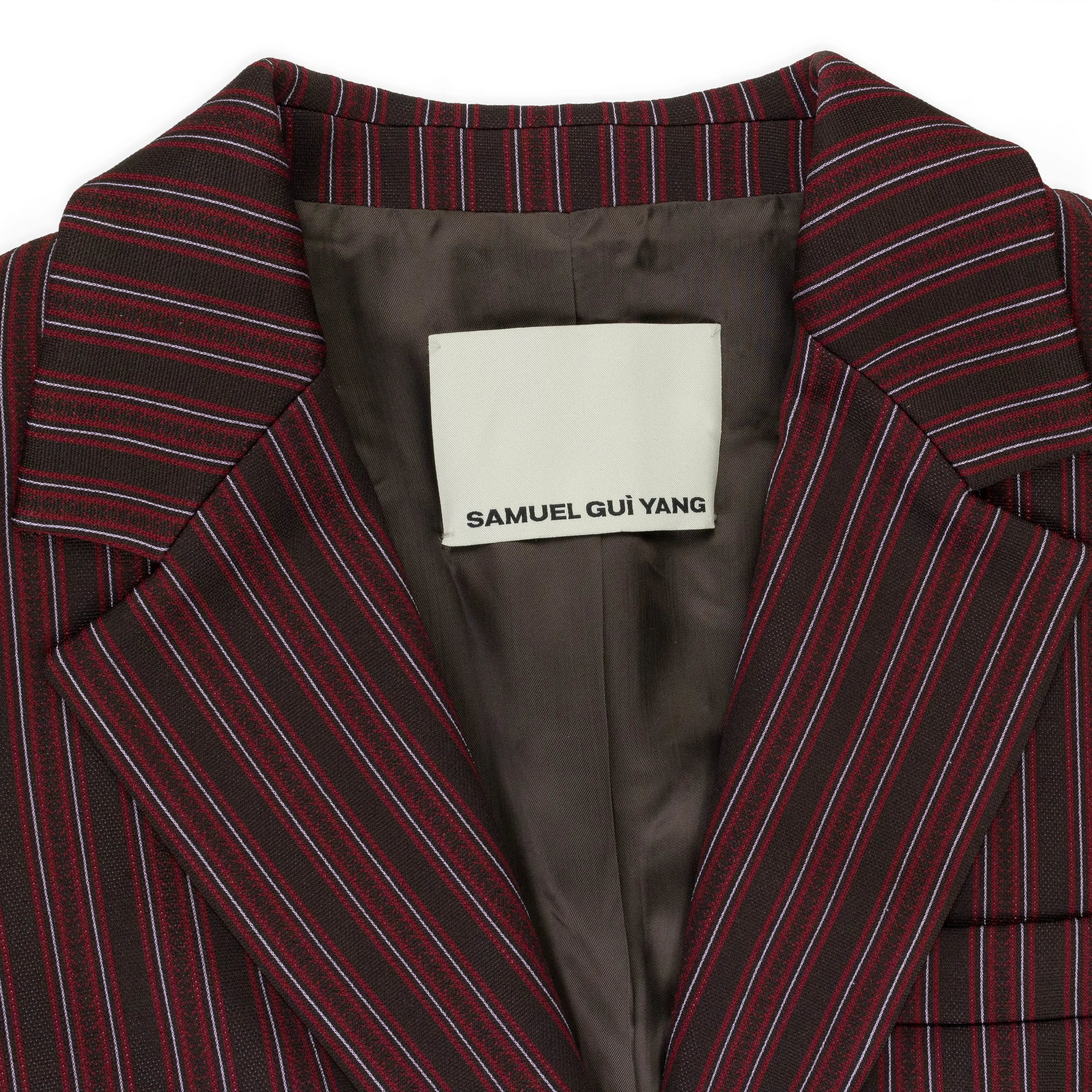 EVA BROWN/BURGUNDY BLAZER