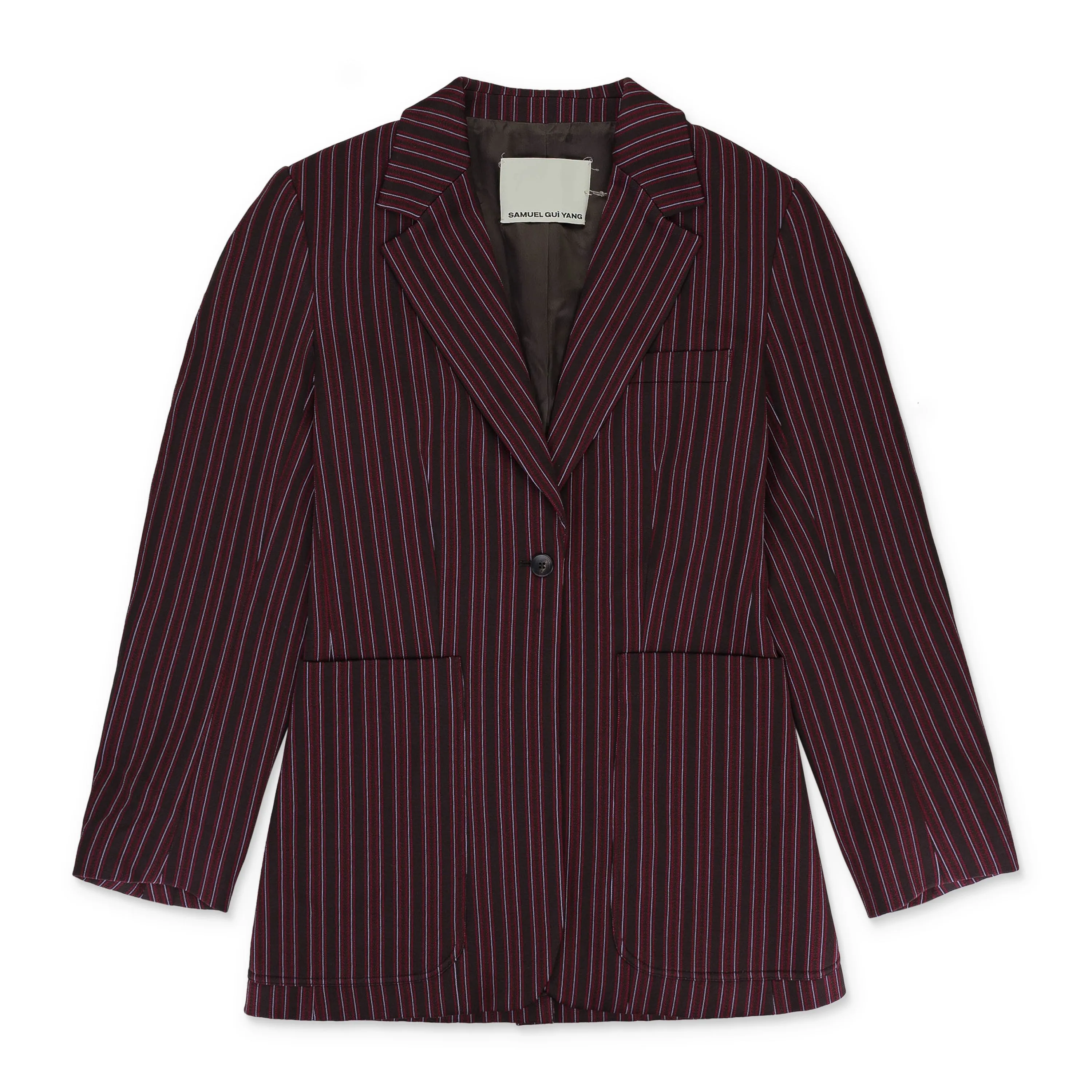 EVA BROWN/BURGUNDY BLAZER
