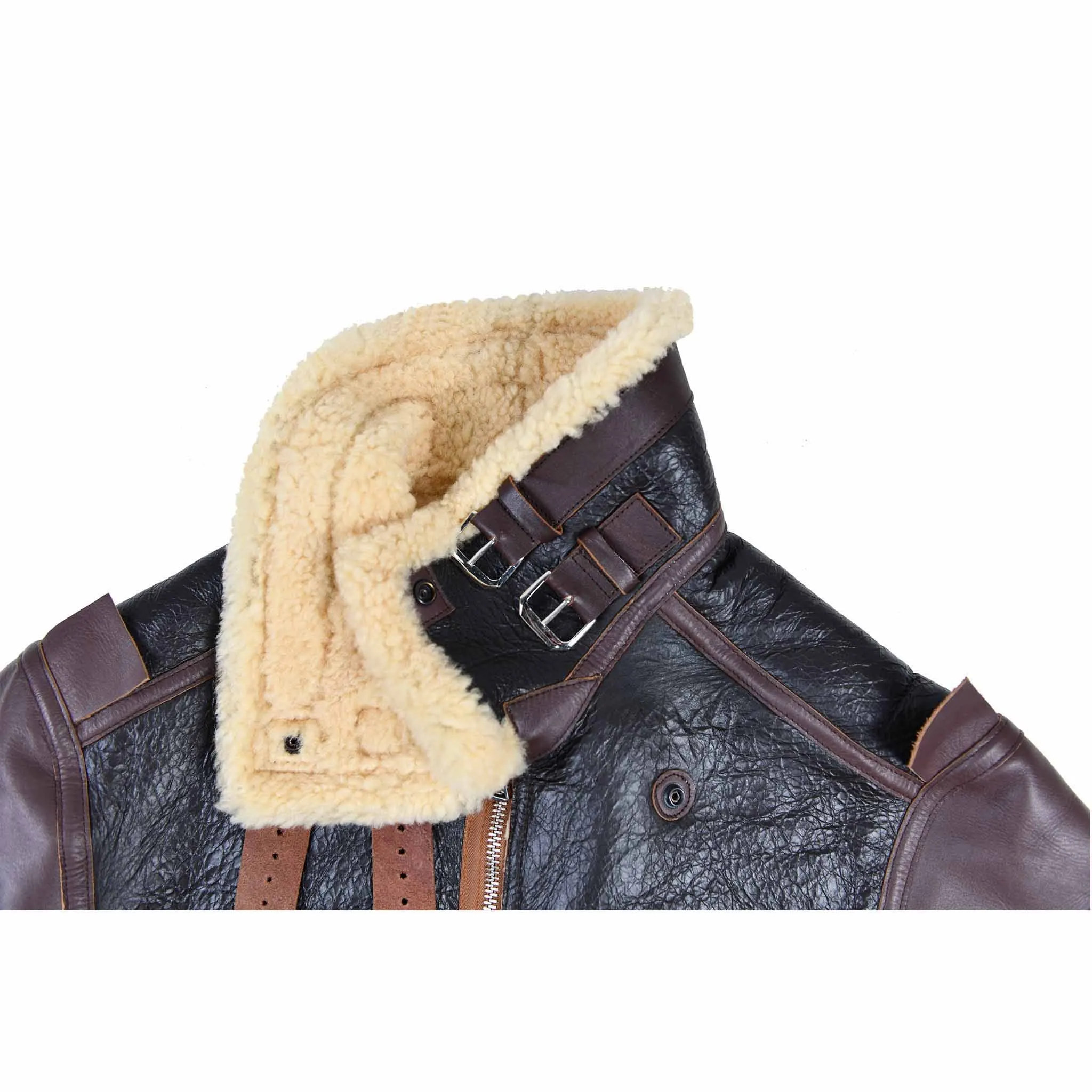 FiveStar Leather USAAF Type B-3 Bomber Aviator Pilot Seal Brown Leather Flight Jacket
