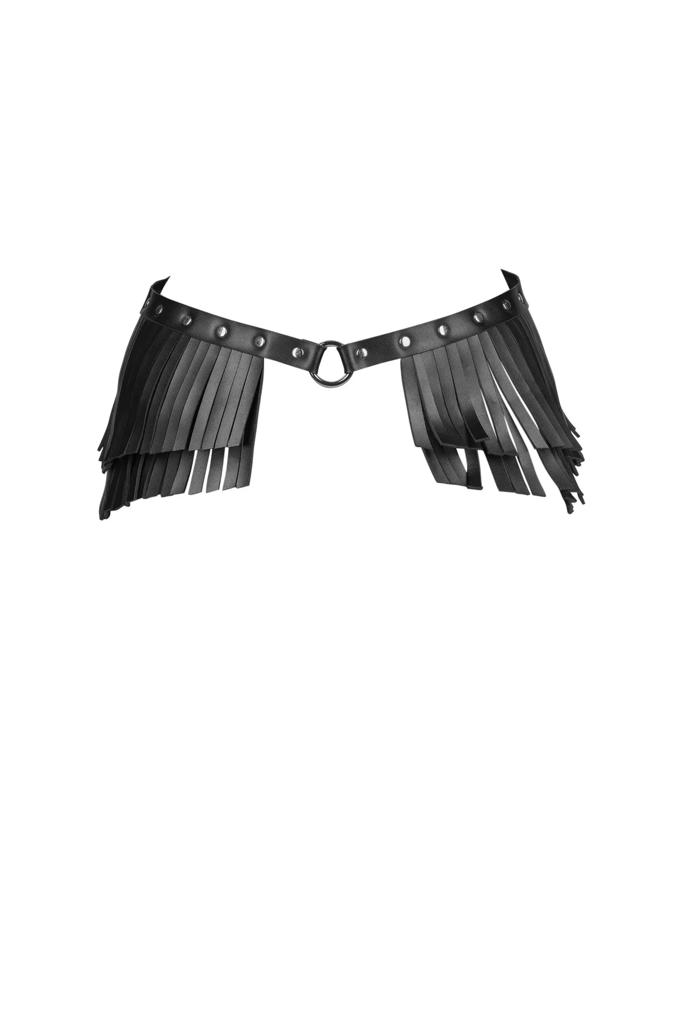 Fringe Leather Skirt