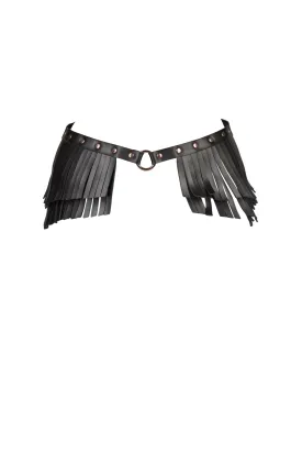 Fringe Leather Skirt