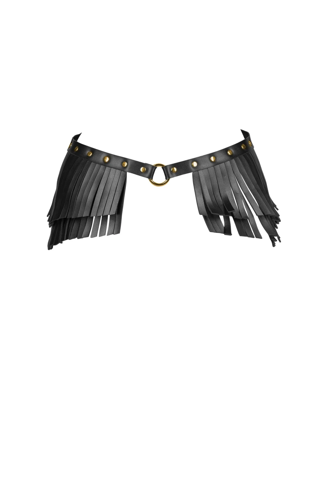 Fringe Leather Skirt