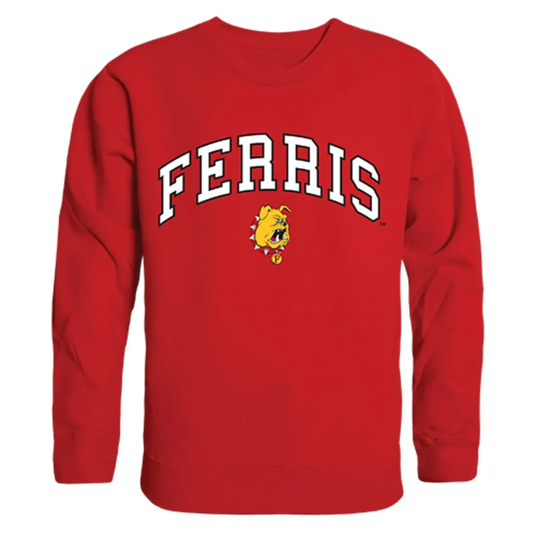 FSU Ferris State University Campus Crewneck Pullover Sweatshirt Sweater Red