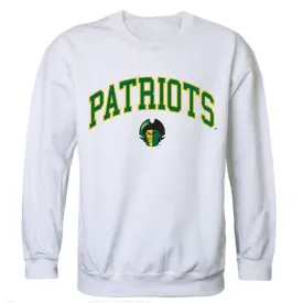 GMU George Mason University Campus Crewneck Pullover Sweatshirt Sweater White