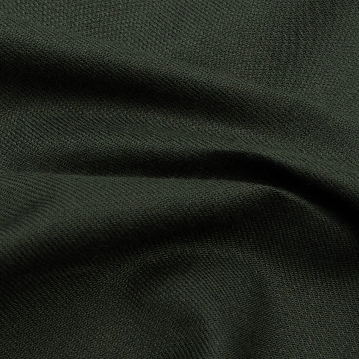 Green Cotton Flannel Long Sleeve Shirt