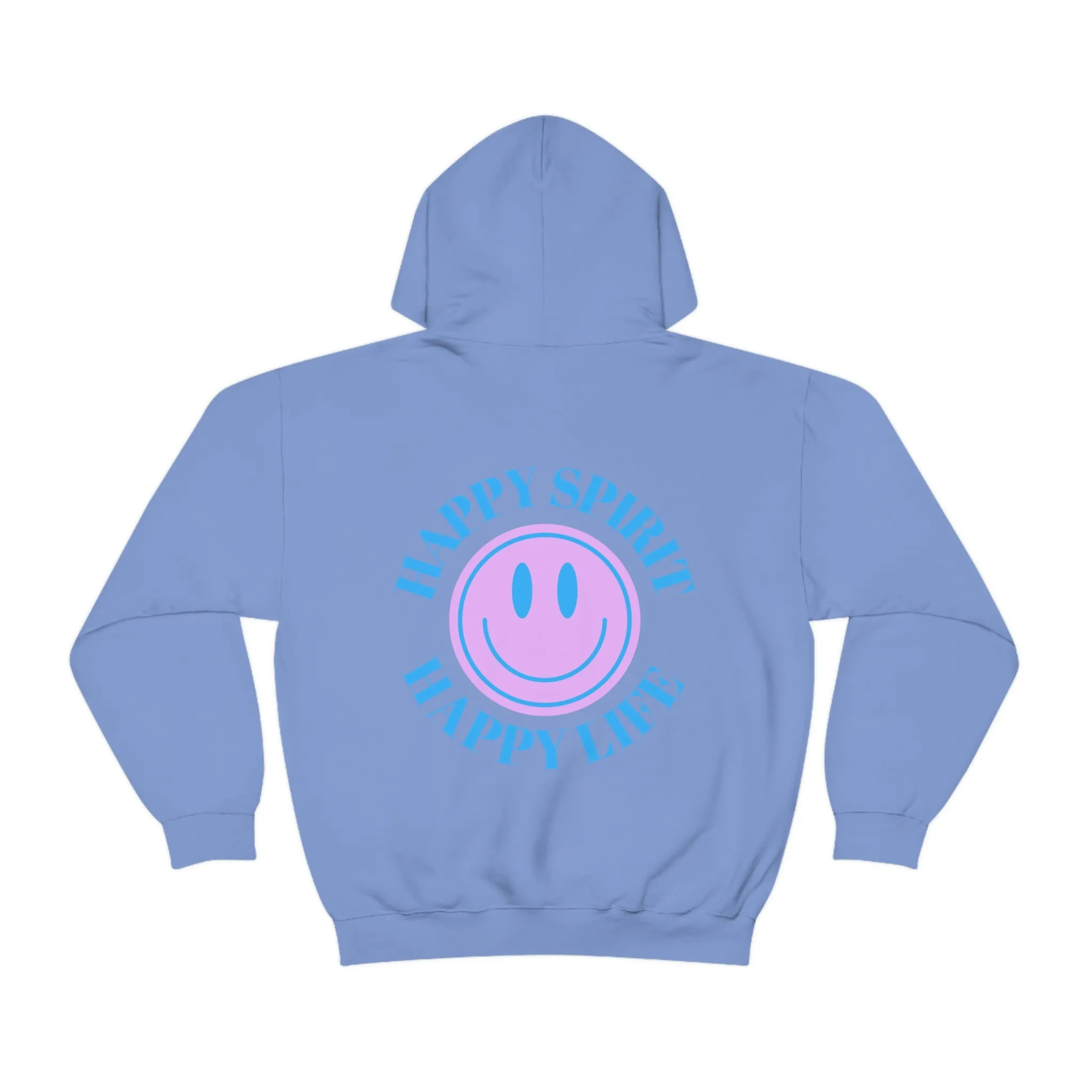 Happy Spirit Happy Life Sweatshirt, Gildan 18500 Hoodie, Oversized Hoodie, Front Back Print Trendy Sweatshirt, Beach Cover Up, Lake Cover