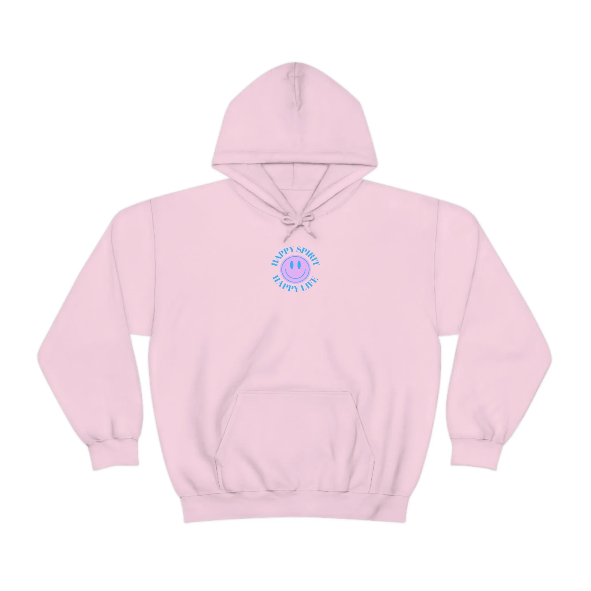 Happy Spirit Happy Life Sweatshirt, Gildan 18500 Hoodie, Oversized Hoodie, Front Back Print Trendy Sweatshirt, Beach Cover Up, Lake Cover