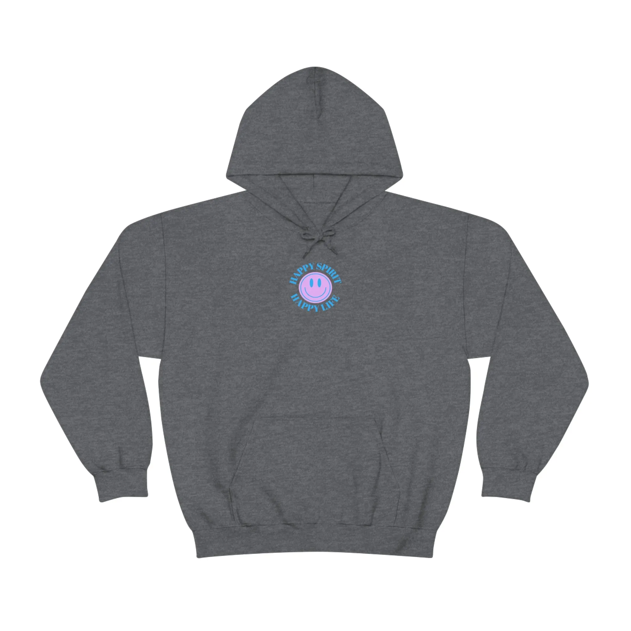 Happy Spirit Happy Life Sweatshirt, Gildan 18500 Hoodie, Oversized Hoodie, Front Back Print Trendy Sweatshirt, Beach Cover Up, Lake Cover