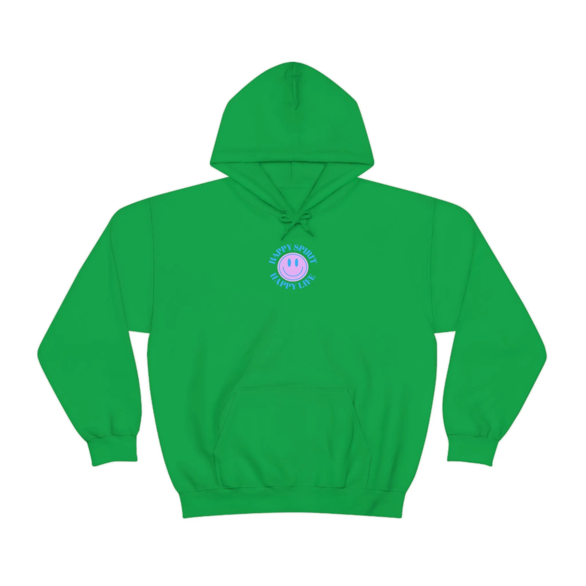 Happy Spirit Happy Life Sweatshirt, Gildan 18500 Hoodie, Oversized Hoodie, Front Back Print Trendy Sweatshirt, Beach Cover Up, Lake Cover