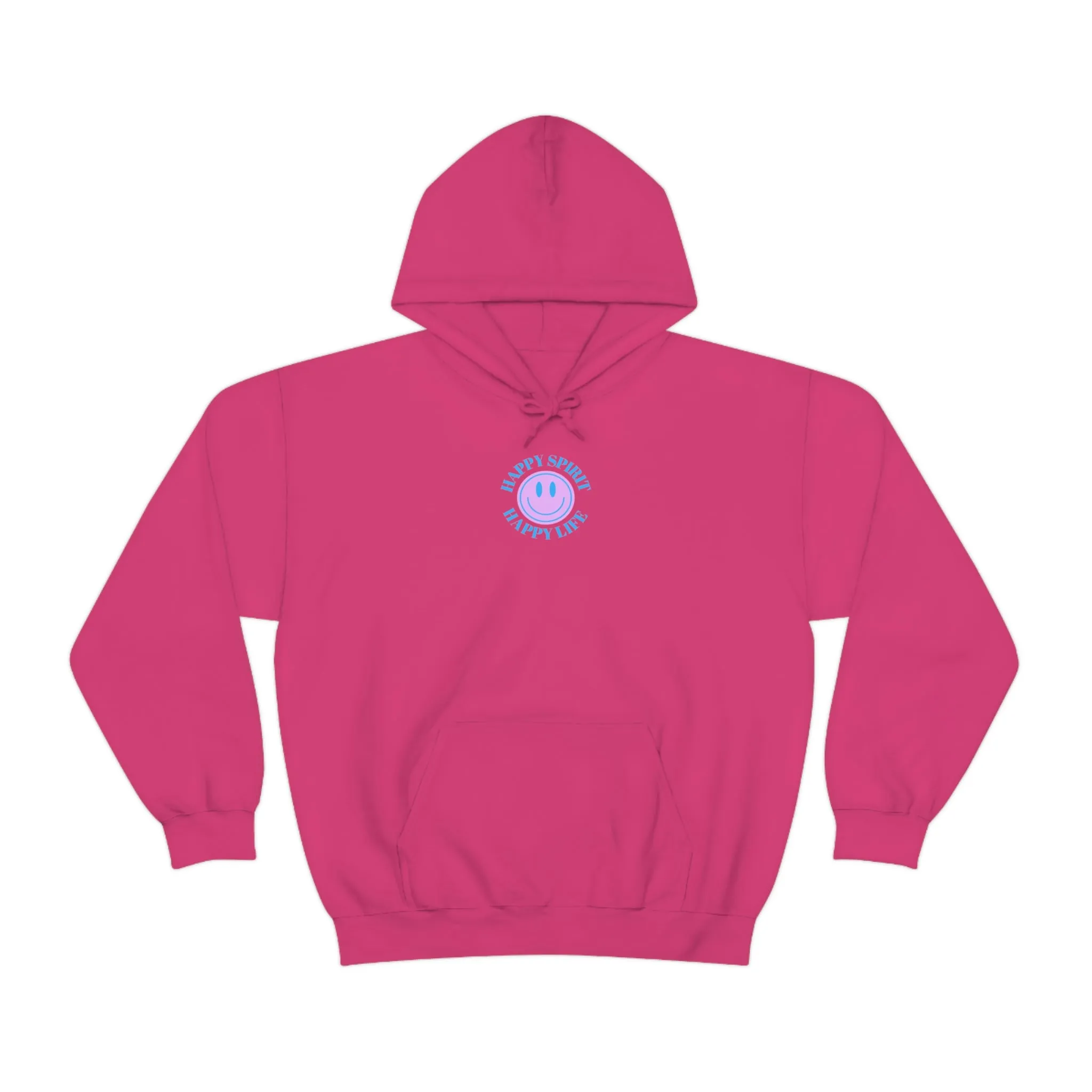 Happy Spirit Happy Life Sweatshirt, Gildan 18500 Hoodie, Oversized Hoodie, Front Back Print Trendy Sweatshirt, Beach Cover Up, Lake Cover