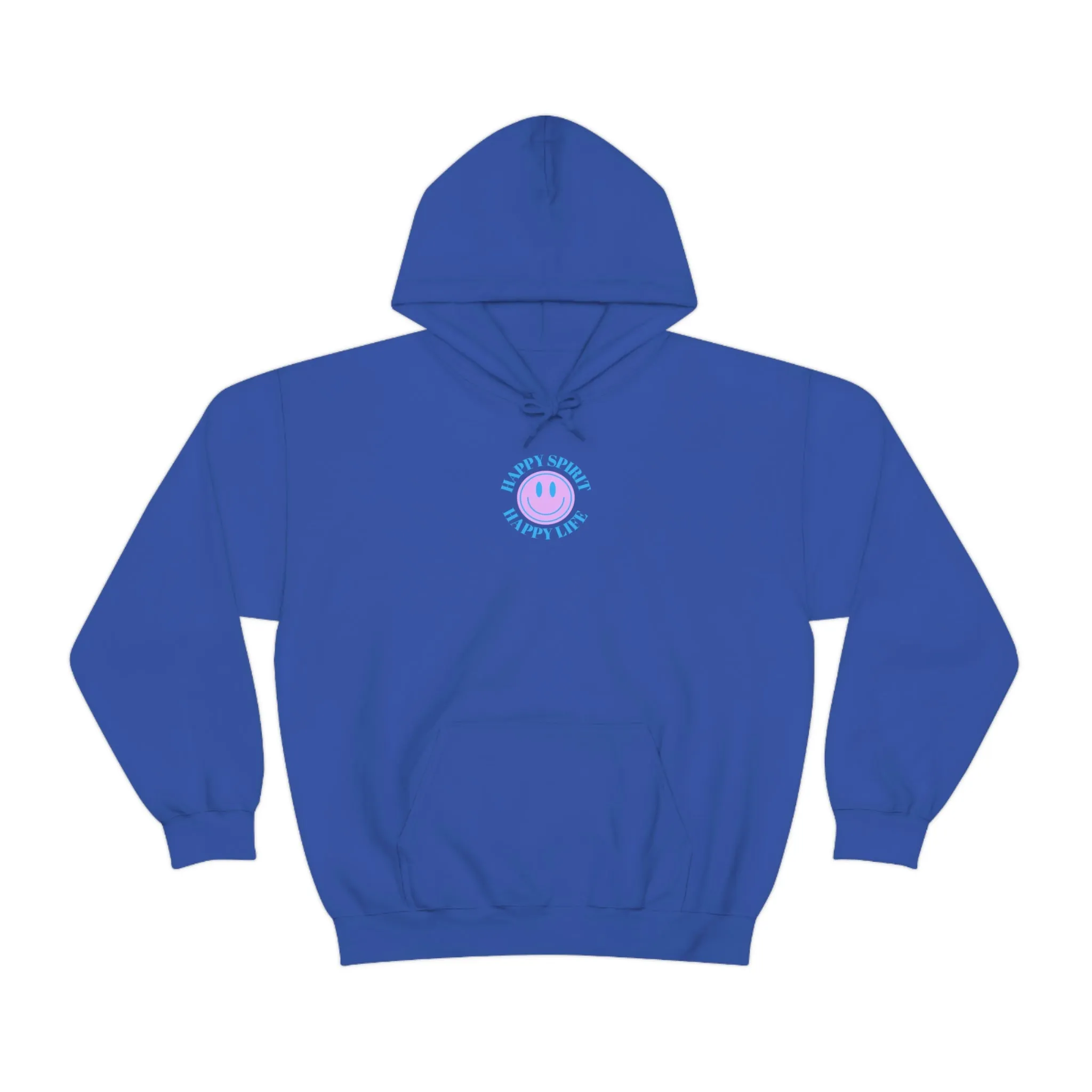 Happy Spirit Happy Life Sweatshirt, Gildan 18500 Hoodie, Oversized Hoodie, Front Back Print Trendy Sweatshirt, Beach Cover Up, Lake Cover