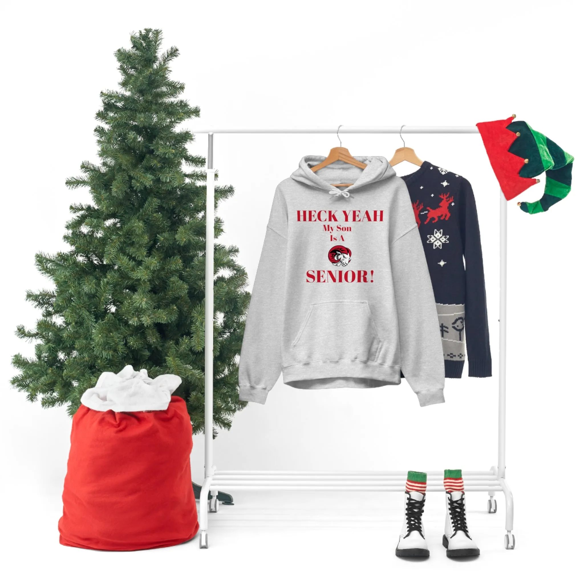Heck Yeah My Son is A WSSU Senior Unisex Heavy Blend™ Hooded Sweatshirt