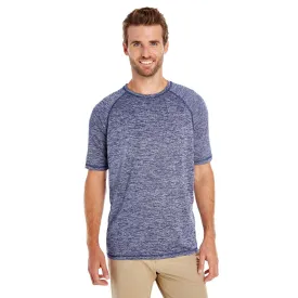 Holloway Men's Navy Heather Electrify 2.0 Short-Sleeve