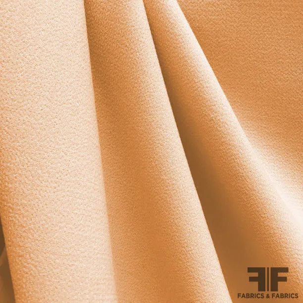 Italian Double-Faced Wool Crepe - Pale Orange