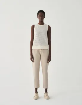 Kk Design Cropped Solid Denim Jeans Mink Color